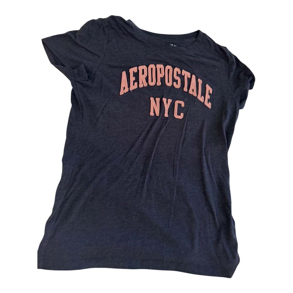 Aeropostale Classic Crew T-Shirt Size L Navy Blue NYC Graphic